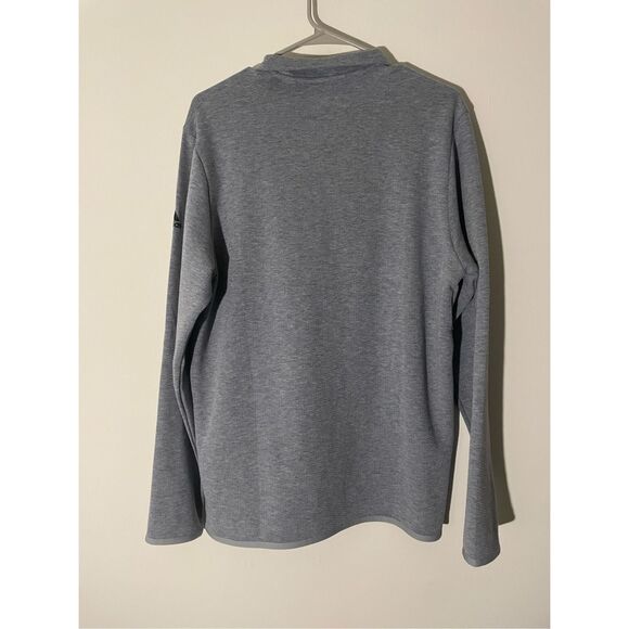 Adidas Men’s Medium Gray Basic Outdoor Sweater Quarter Zip - Picture 3 of 3